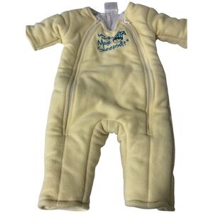 Baby Merlins Magic Sleepsuit Yellow Fleece Wearable Blanket Baby Wear Size Small